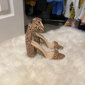 NEW Qupid Speckled Cheetah Print Heels